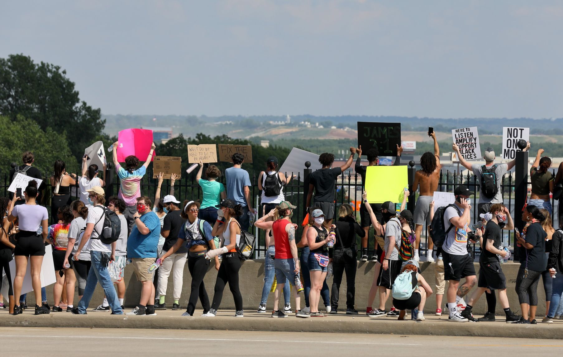 Protest march for George Floyd in St. Charles